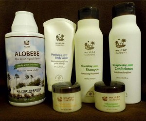 Pictured are a few more products that contain aloe vera harvested, processed and sold by Hilltop Gardens in Lyford, Texas. The photo was taken on Sunday, Oct. 20, 2013. 